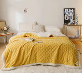 Couverture chaude jaune pas cher