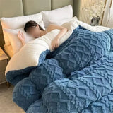 Couverture lestee ultra chaude epaisse bleu