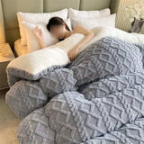 Couverture lestee ultra chaude epaisse gris clair