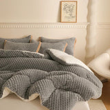 Couverture lestee ultra chaude epaisse gris fonce