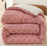 Couverture lestee ultra chaude epaisse rose