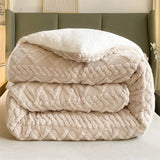 Couverture lestee ultra chaude lourde epaisse beige