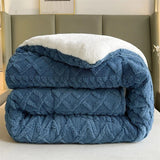 Couverture lestee ultra chaude lourde epaisse bleu