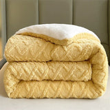 Couverture lestee ultra chaude lourde epaisse jaune