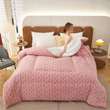Couverture lestee ultra chaude lourde epaisse rose