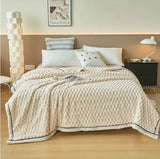 Couverture polaire chaude beige