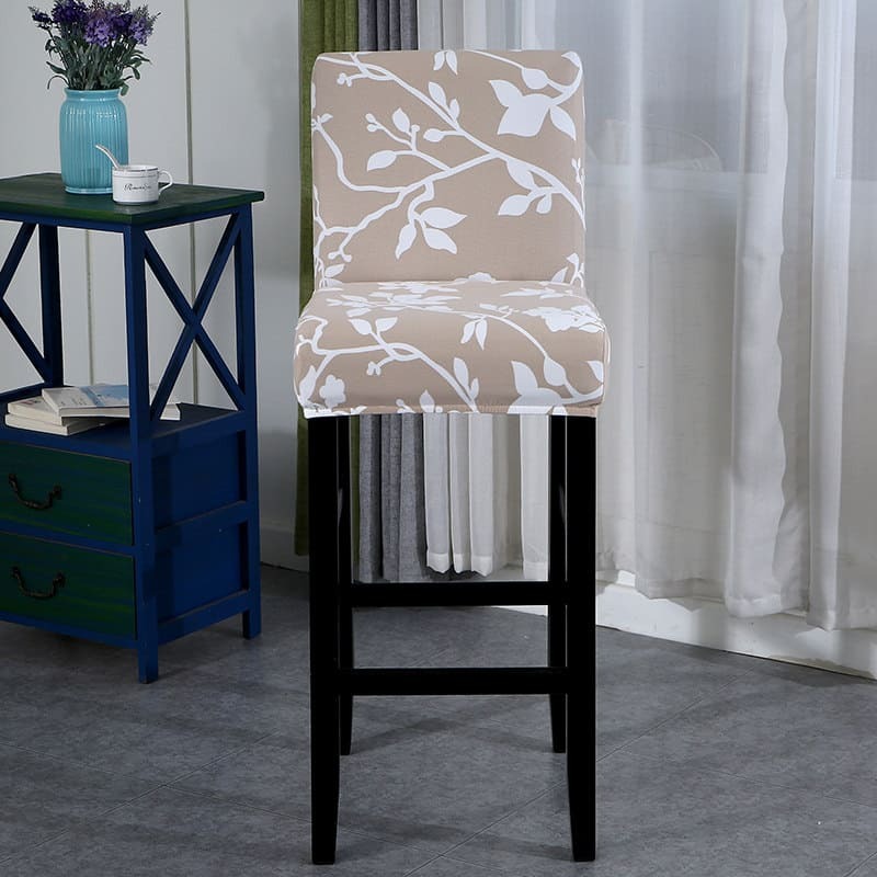 Highdi Housse Tabouret de Bar en Jacquard, Lot de 1/2/4/6 Extensible Couvre de Tabouret de Bar de pub Couverture de Tabouret Haute Housse Chaise de