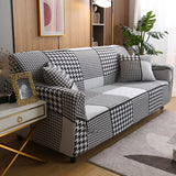 Housse de canape pas cher motifs pied de poule