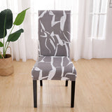Housse de chaise extensible imprime gris
