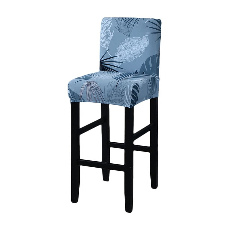 Lot De 4 Housses De Tabouret De Bar - Tissu Polyester Extensible - Noir - Pour Dossier ≤ 45 Cm