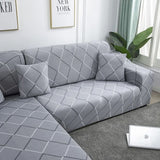 Housse pour canape angle avec tetieres