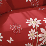 Motifs de notre housse de coussin fleurie rouge