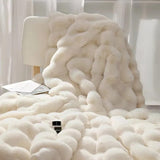 Plaid chaud epais blanc