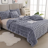 Plaid chaud epais et doux gris