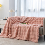 Plaid chaud epais rose
