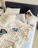 Plaid chaud polaire beige