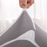 Textile elastique de notre housse de chaise imprime gris