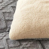 Tissu doux de notre couverture lestee ultra chaude epaisse gris clair