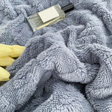 Tissu doux de notre couverture plaid chaude bleu