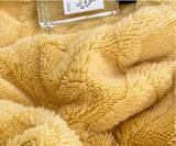 Tissu doux couverture plaid chaude epaisse jaune