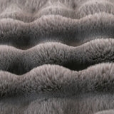 Tissu doux de notre plaid chaud epais gris anthracite