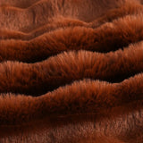 Tissu doux de notre plaid chaud epais marron