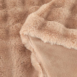 Tissu polaire de notre plaid chaud epais marron clair