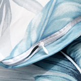 Fermeture eclair de notre housse de coussin nature bleu