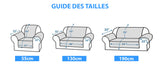 Guide des tailles et mesures pour Protege canape marron clair