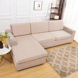 Housse assise de canape angle beige