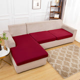 Housse assise de canape angle extensible bordeaux