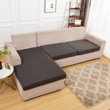 Housse assise de canape angle extensible gris anthracite