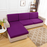 Housse assise de canape angle fuchsia