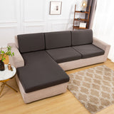 Housse assise de canape angle gris anthracite