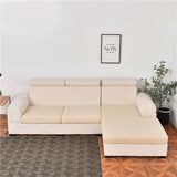 Housse assise de canape angle jacquard beige