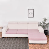 Housse assise de canape angle jacquard rose