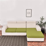 Housse assise de canape angle jacquard vert