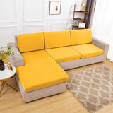 Housse assise de canape angle jaune