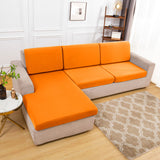 Housse assise de canape angle orange