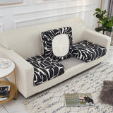 Housse assise de canape bi extensible noire