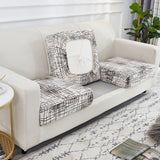 Housse assise de canape extensible effet chine