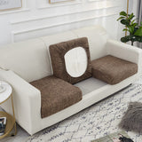 Housse assise de canape extensible moderne marron