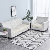 Housse assise de canape jacquard blanc
