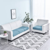 Housse assise de canape jacquard bleu clair