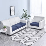 Housse assise de canape jacquard bleu marine