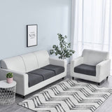 Housse assise de canape jacquard gris anthracite