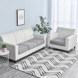 Housse assise de canape jacquard gris clair