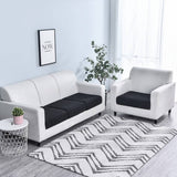 Housse assise de canape jacquard noir