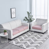 Housse assise de canape jacquard rose