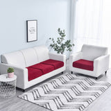 Housse assise de canape jacquard rouge
